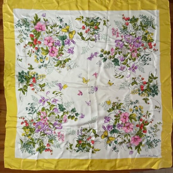 Vintage Silk Gucci Scarf - Picture 1 of 6